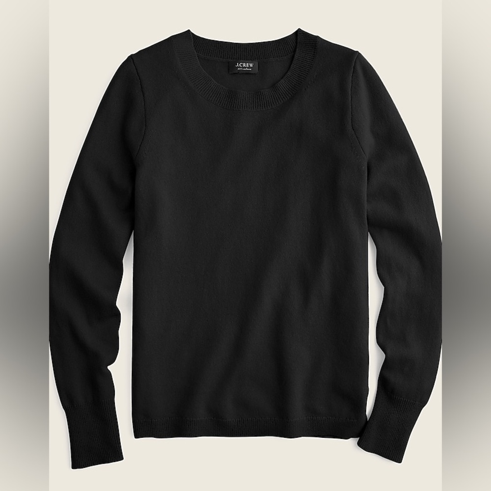 J.Crew Cashmere Slim-Fit Crewneck Sweater – Black – Women’s Large